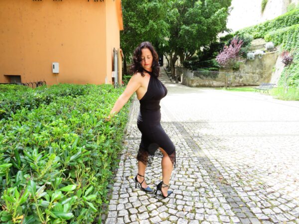 Gonna tango a tubino con spacco